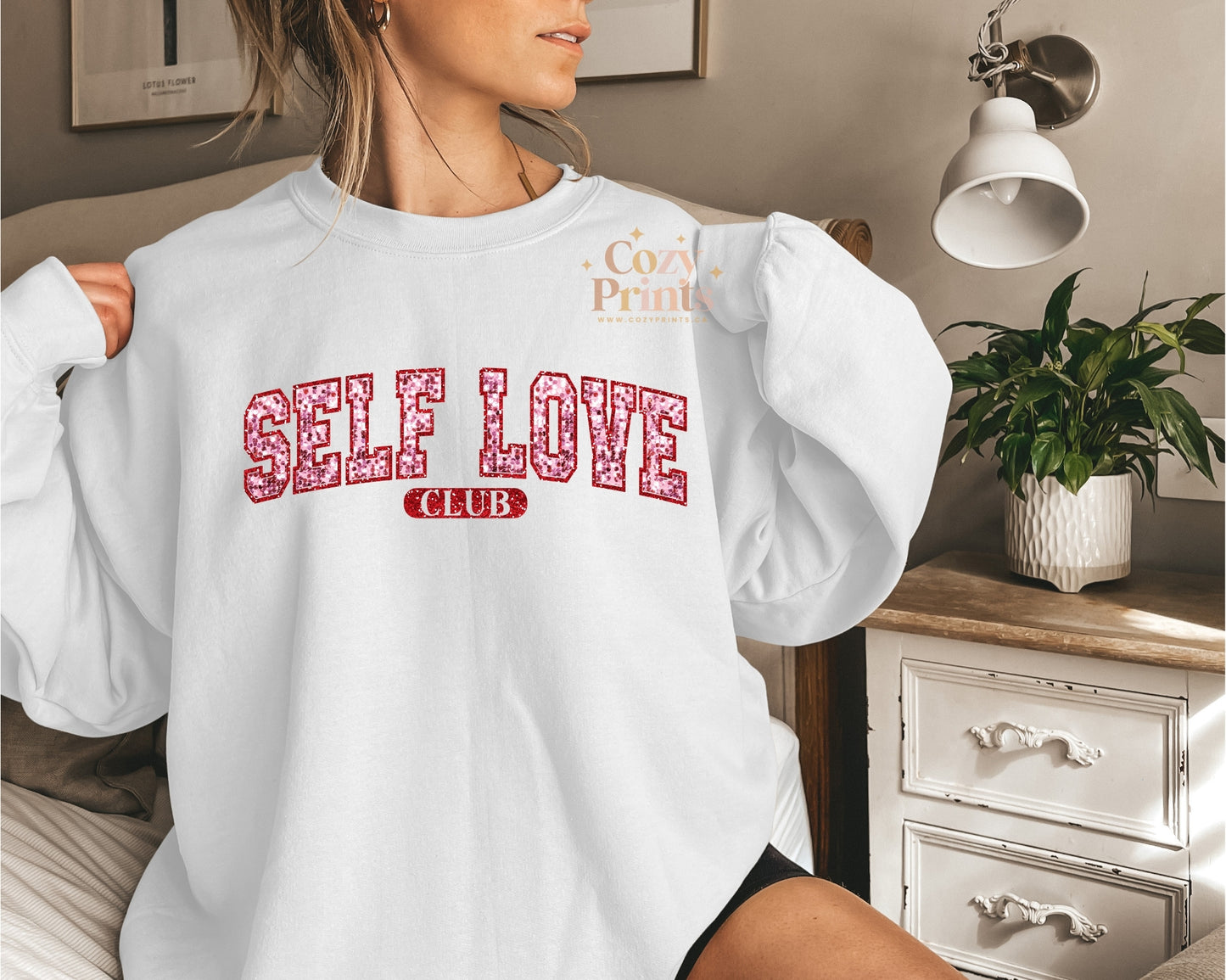 Self Love Club Sparkly Print | Unisex Sweatshirt