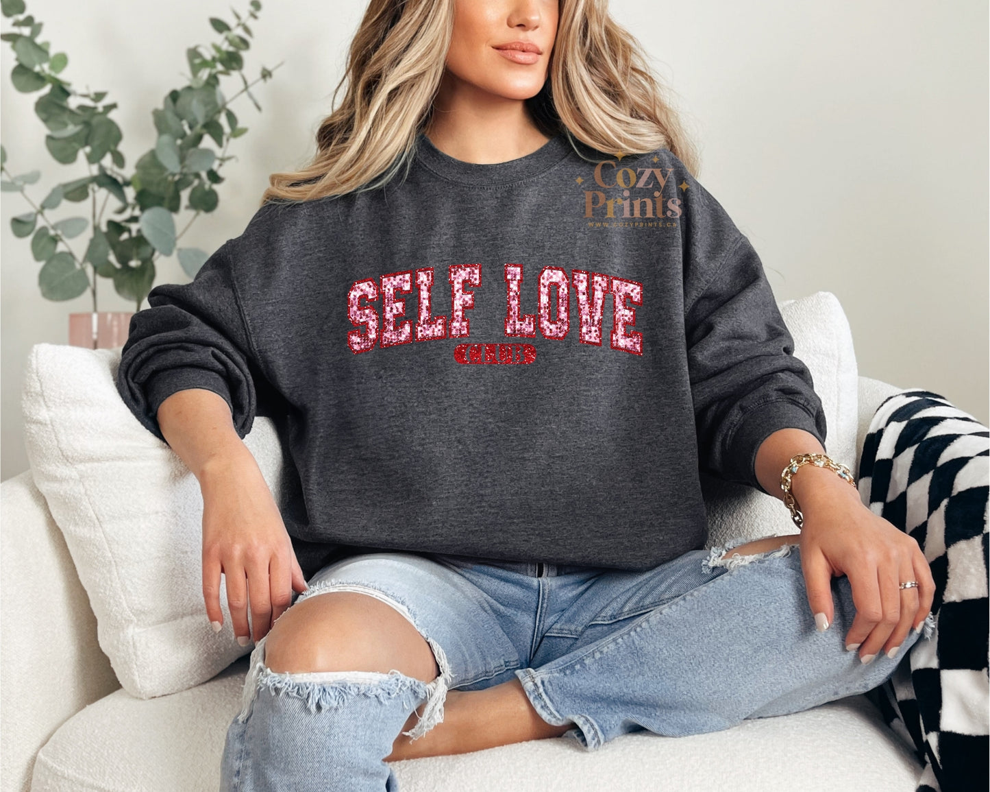 Self Love Club Sparkly Print | Unisex Sweatshirt