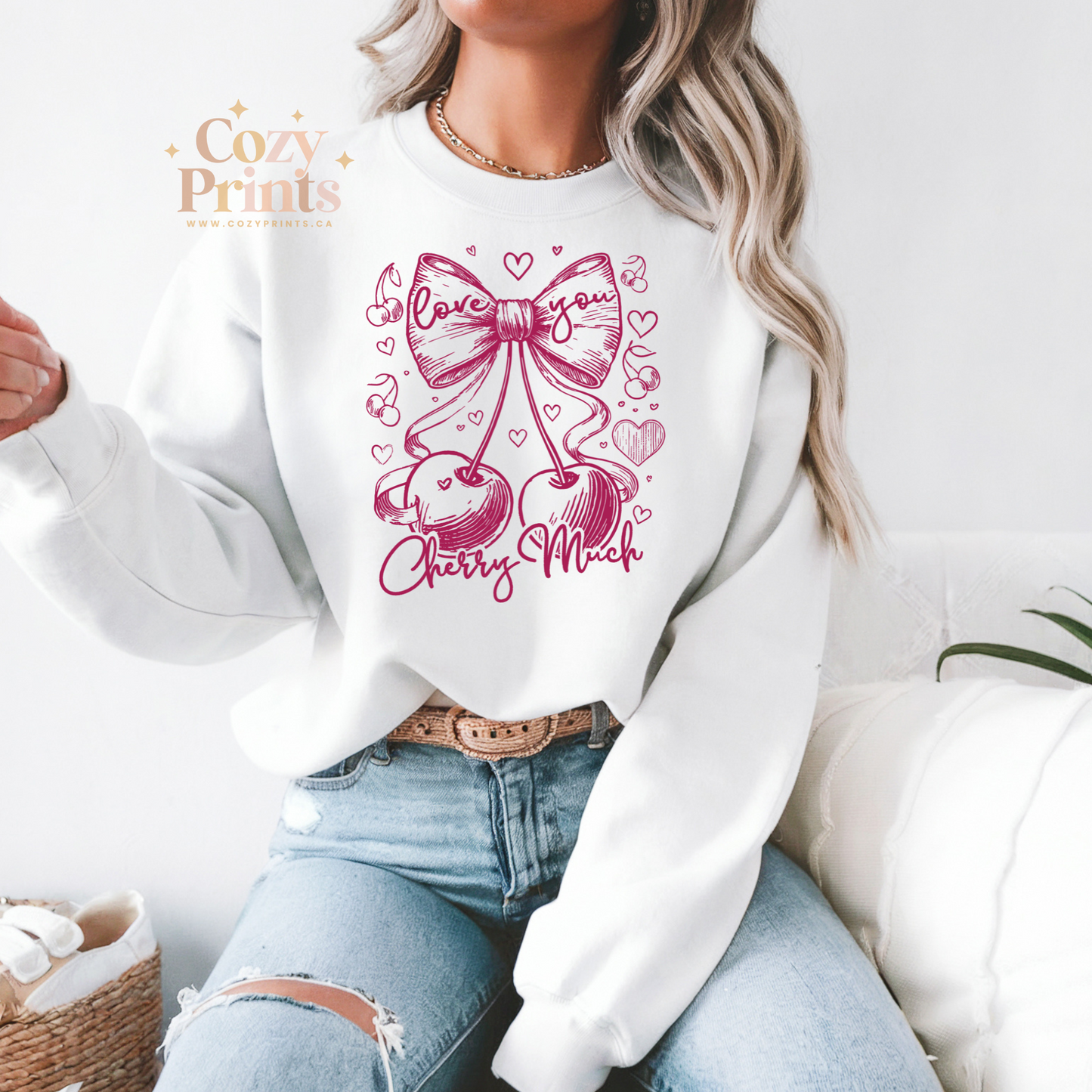 I Love You Cherry Much Purple Version | Unisex Sweatshirt