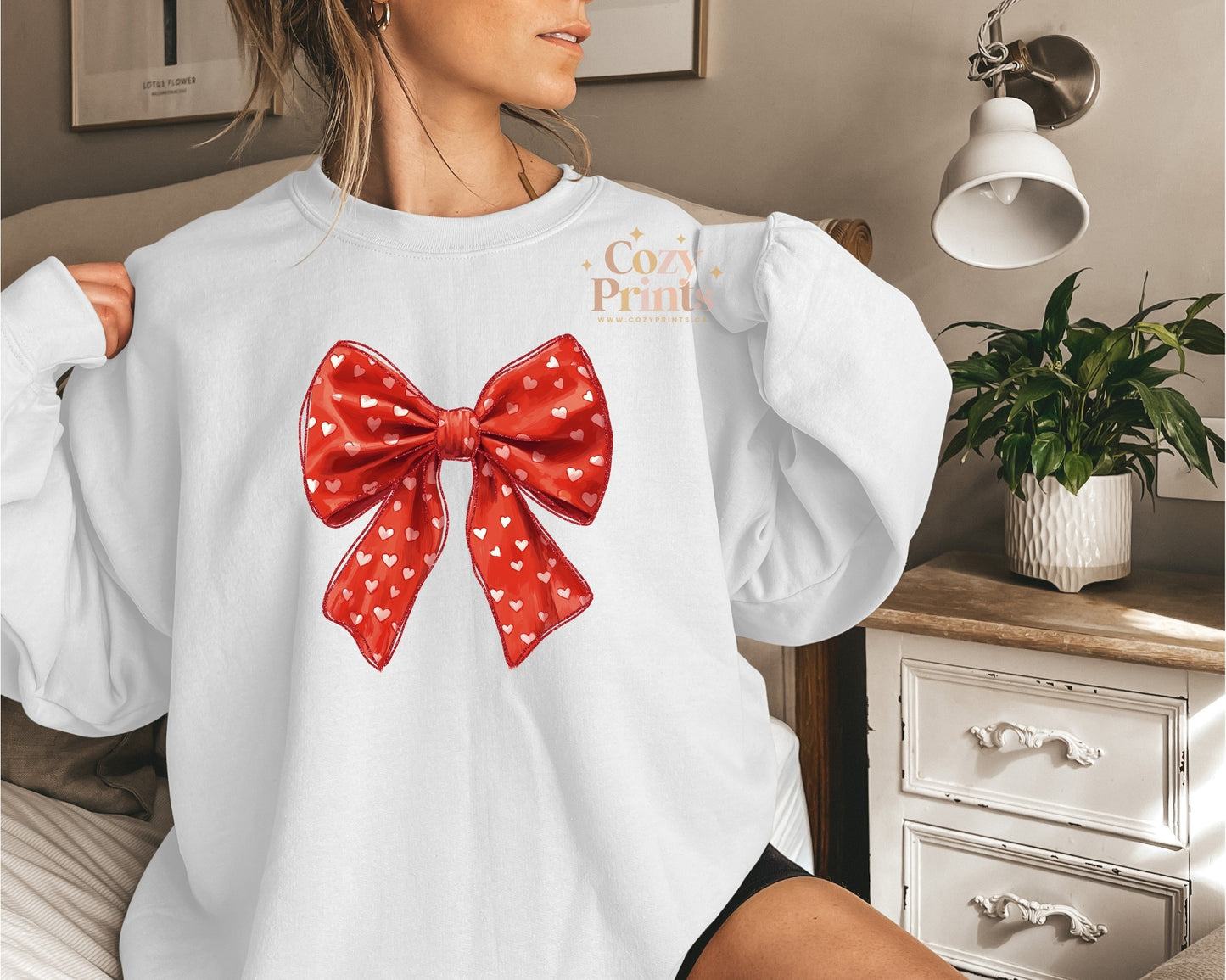 Red Valentine Bow | Unisex Sweatshirt