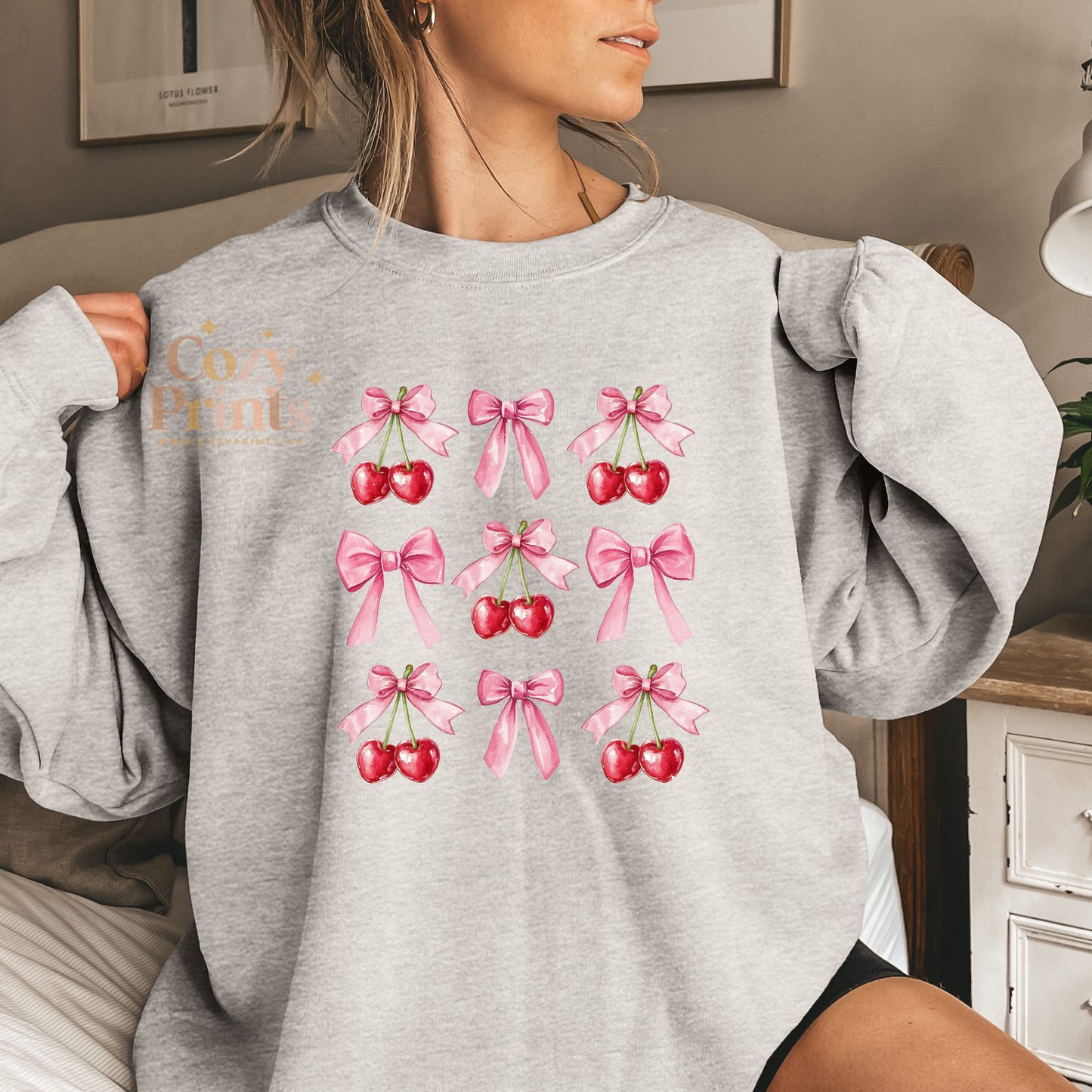 Bow Croquette Valentines Theme | Unisex Sweatshirt