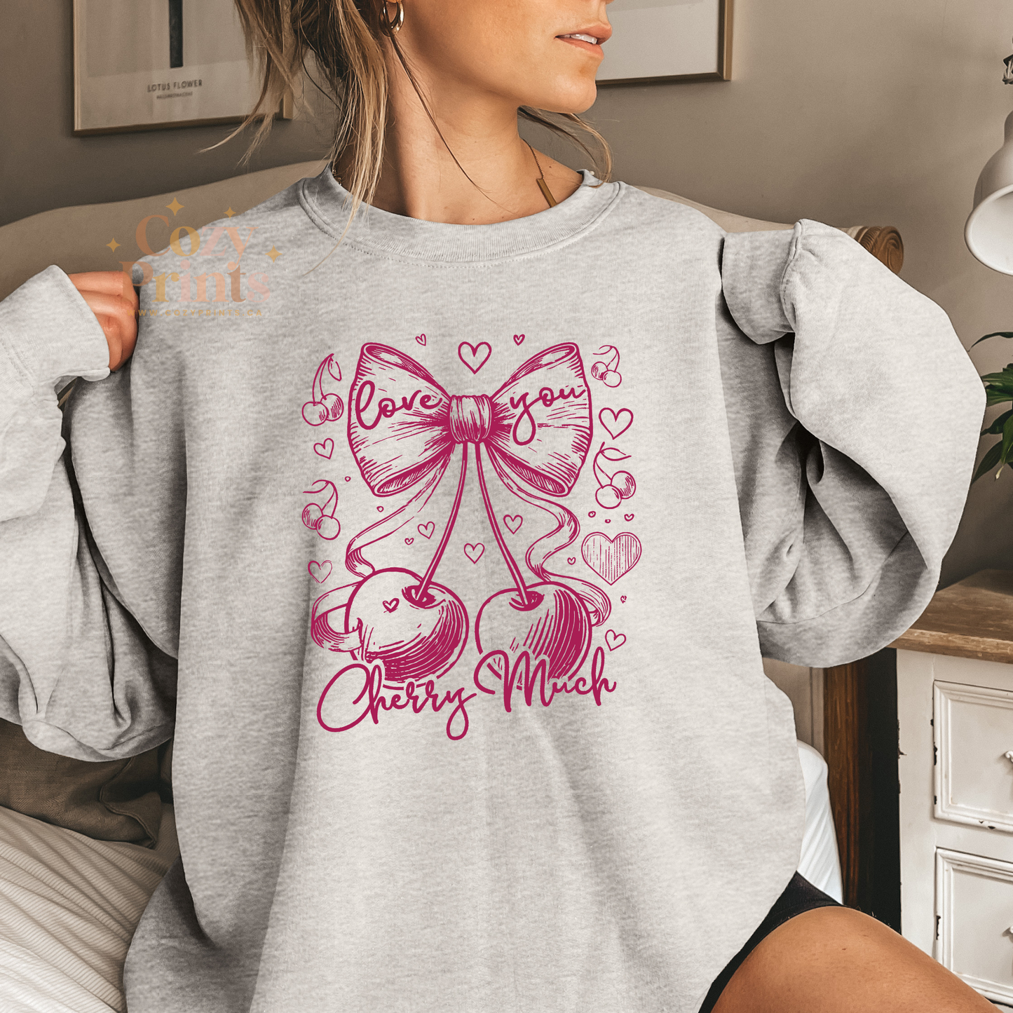 I Love You Cherry Much Purple Version | Unisex Sweatshirt