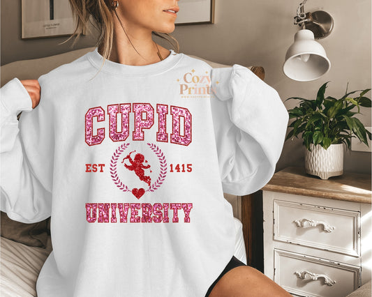 Cupid University Sparkly | Unisex Sweatshirt
