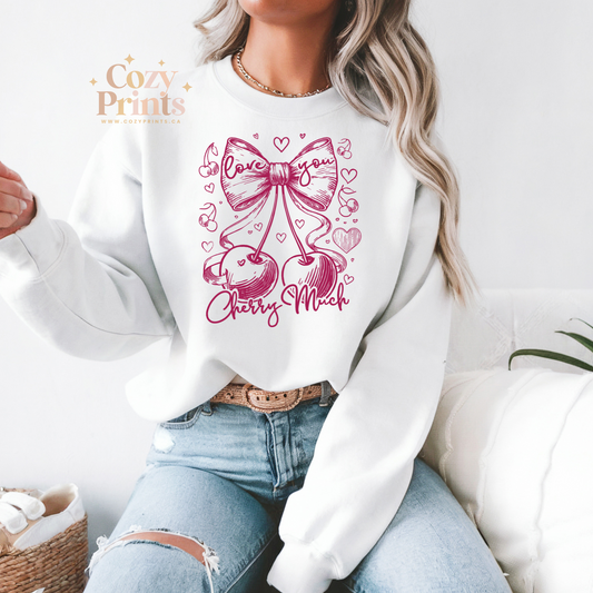 I Love You Cherry Much Purple Version | Unisex Sweatshirt