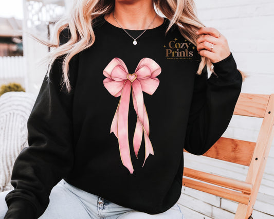 Long Pink Bow | Unisex Sweatshirt