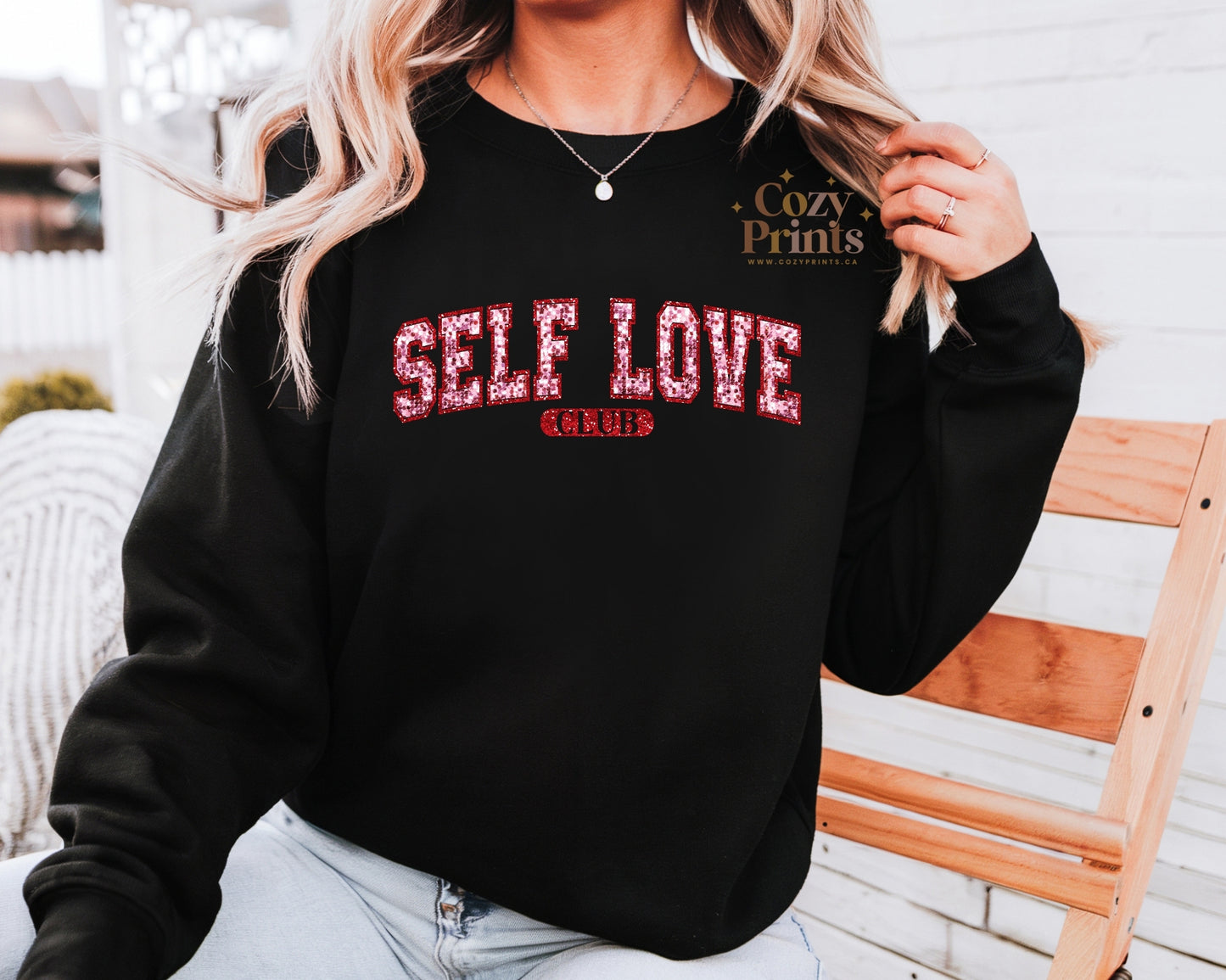 Self Love Club Sparkly Print | Unisex Sweatshirt