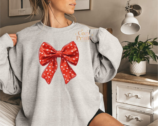 Red Valentine Bow | Unisex Sweatshirt