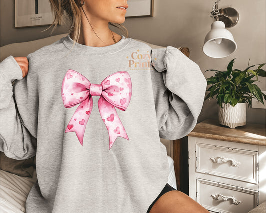 Pink Valentine Bow | Unisex Sweatshirt