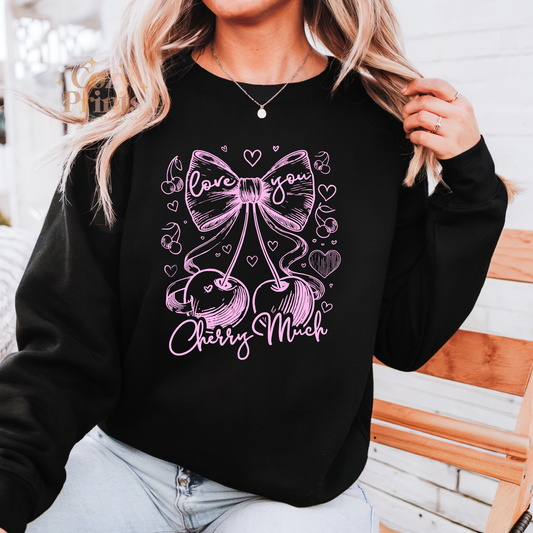 I Love You Cherry Much Pink Version | Unisex Sweatshirt